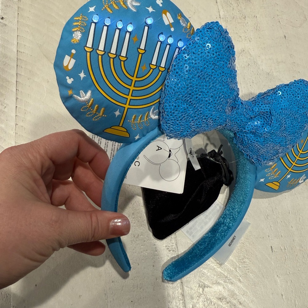 Disney Blue Sparkle Hanukkah Headband - Picture 4 of 5